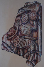 A picture of the Repton Stone hangs in the church